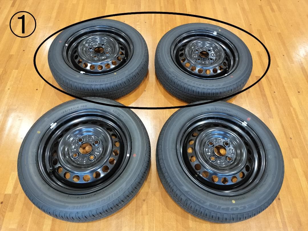 新車外し 155/65R14 ムーブキャンバス 純正 タイヤ ホイール その①