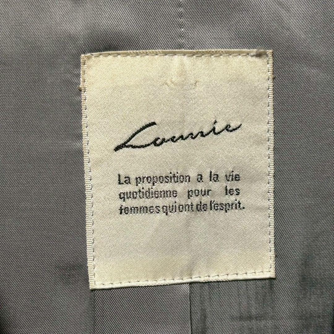 ルーニィ ウール アンゴラ ロングコート ダブルブレスト L 黒 ブラック 上品