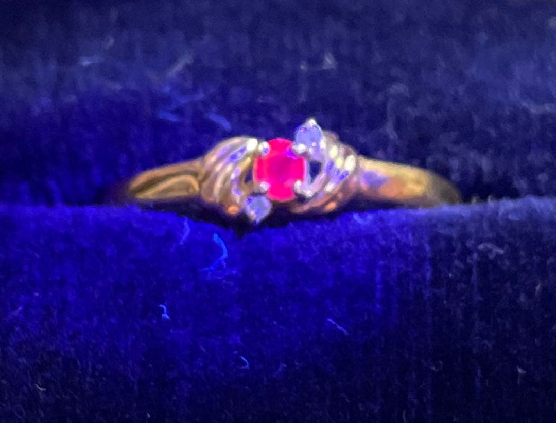 18K ルビー ダイヤモンド リング 9号 TAKE-UP