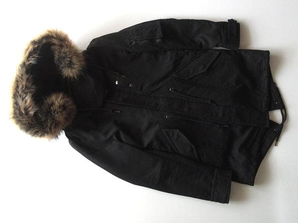 JACKROSE 裏ボアライナー リアルファー モッズコート 3 黒