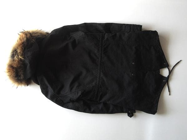 JACKROSE 裏ボアライナー リアルファー モッズコート 3 黒