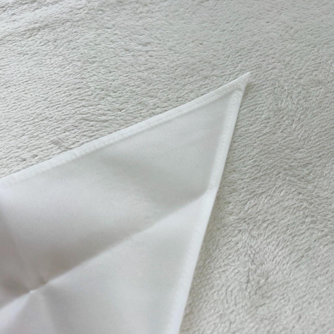 未使用 プラダ PRADA 三角ロゴ フーラード スカーフ 白 ナイロン NFC