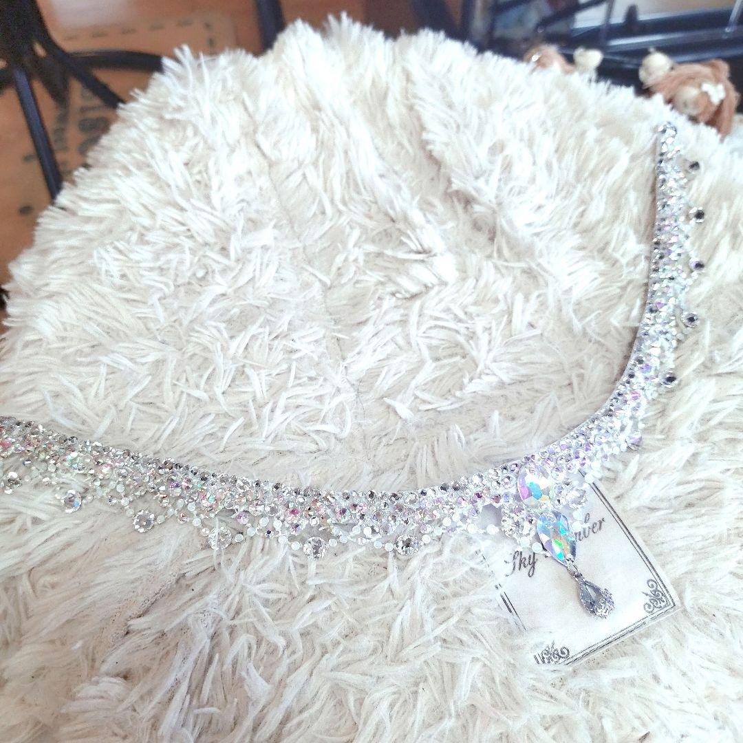 ちー、様　白のレースが美しいネックレス　社交ダンス　ベリーダンス　イヤリング