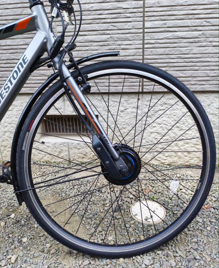 ブリヂストン　電動アシスト自転車 グレー 27インチ