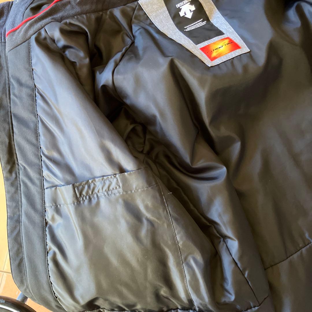 DESCENTE フード付きジャケット グレー/ブラック