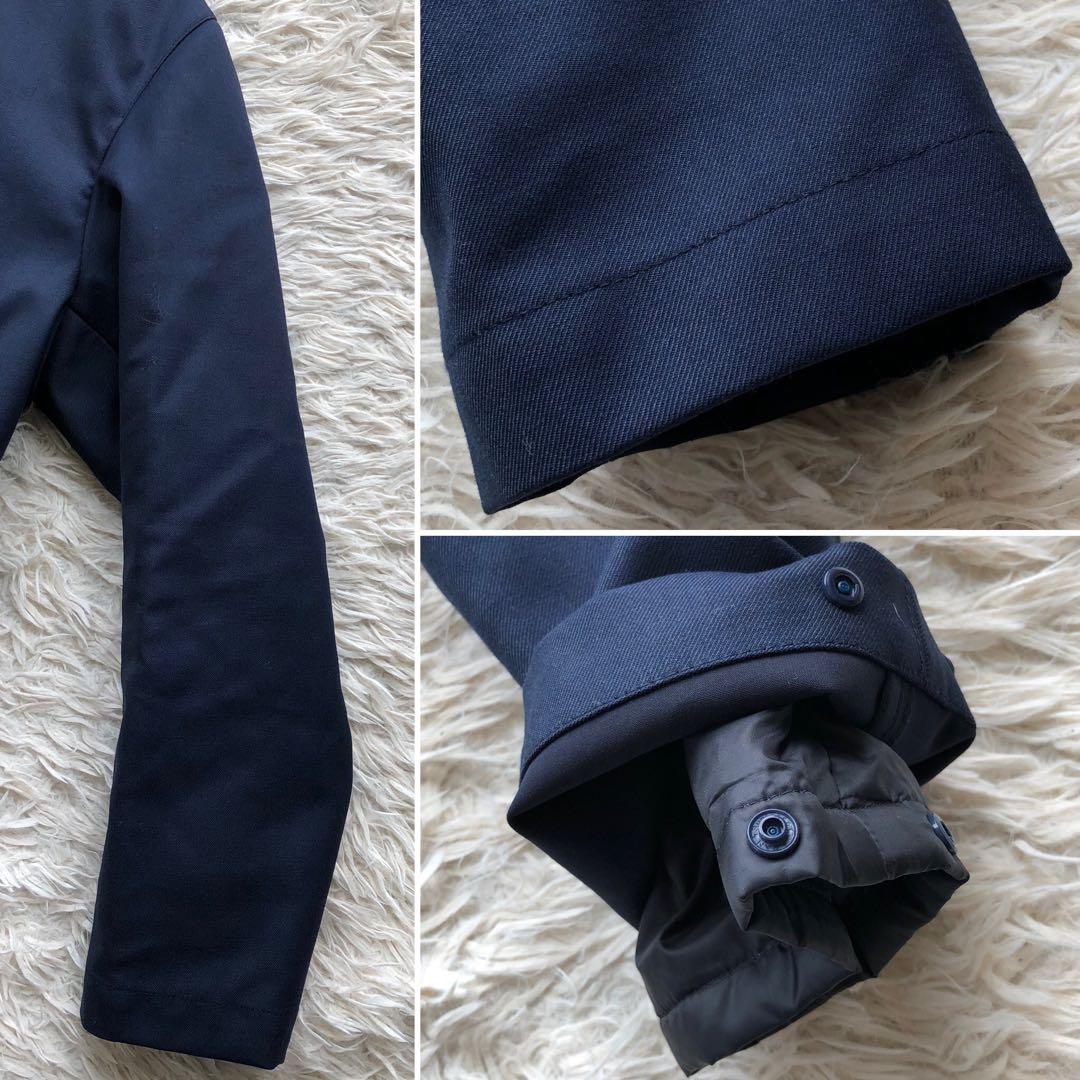 【3way】ユナイテッドアローズ ステンカラーコート　紺　L インナーダウン