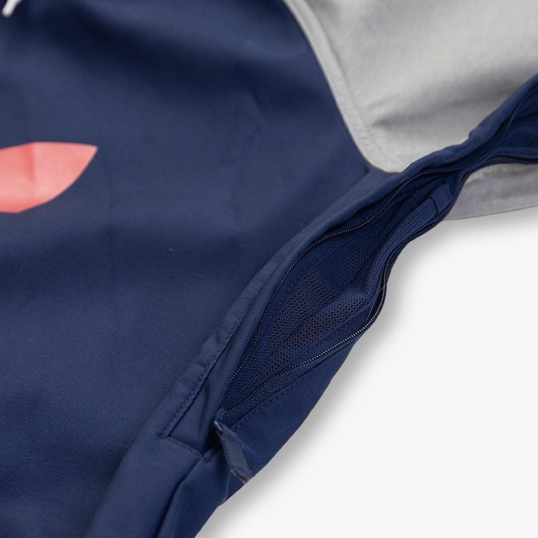 adidas フード付きジャケット スノボーウェア ネイビー/グレー