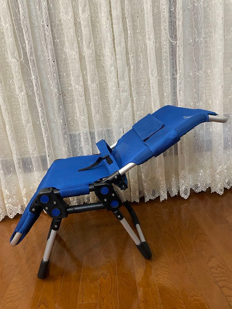 障害児・子供用風呂椅子 折りたたみ式 青　用途は色々