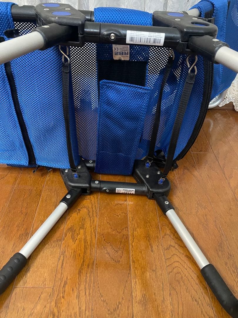 障害児・子供用風呂椅子 折りたたみ式 青　用途は色々