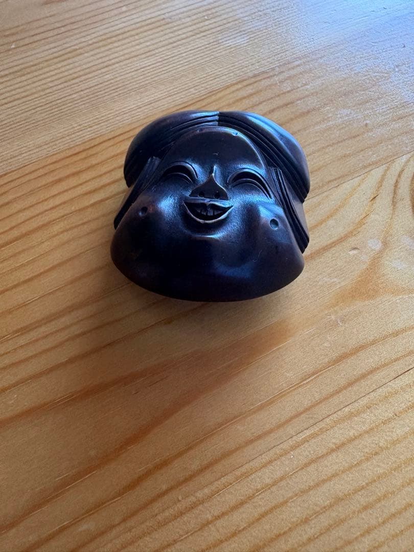 ケ*ト様 根付　髪留め　お多福　希少