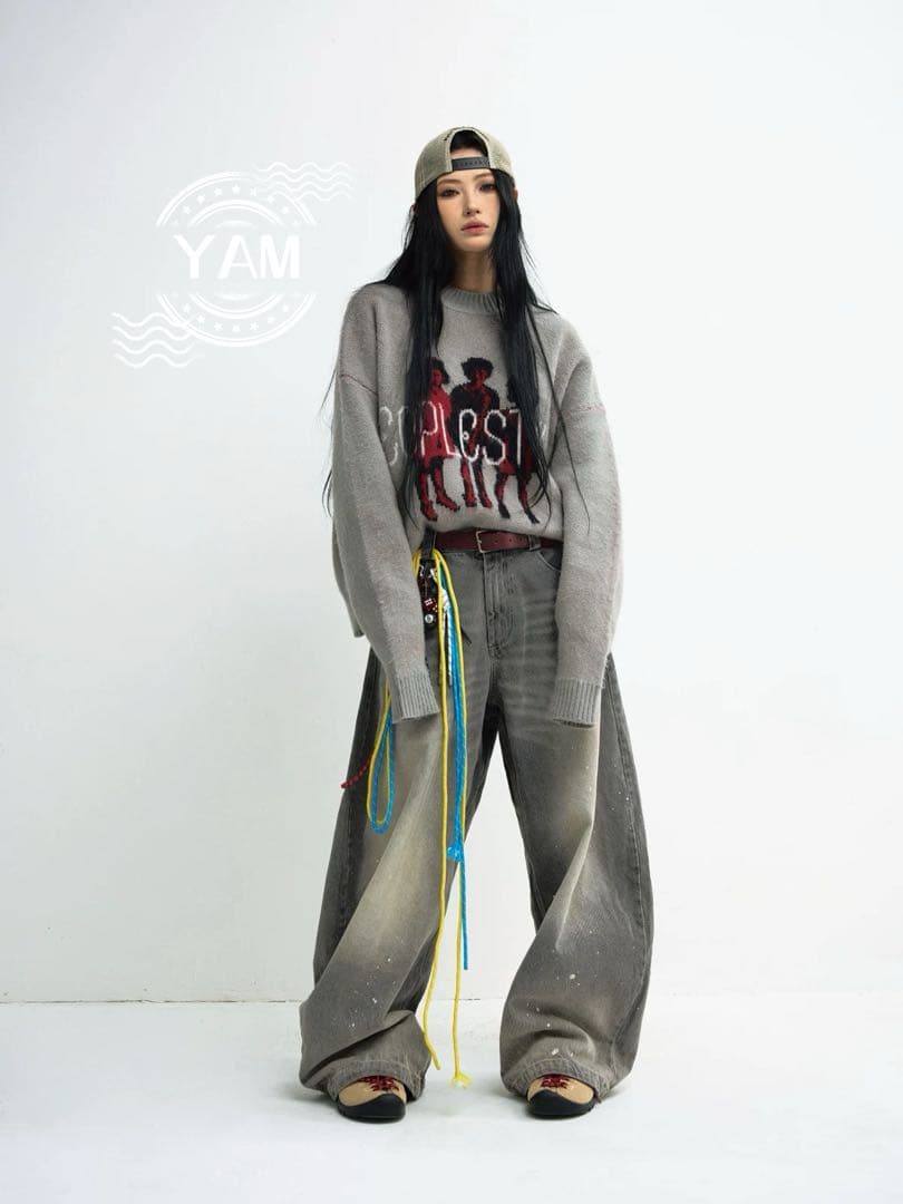 特価 】PEOPLESTYLE VintageJeansワイドパンツ ジーンズ - メルカリ