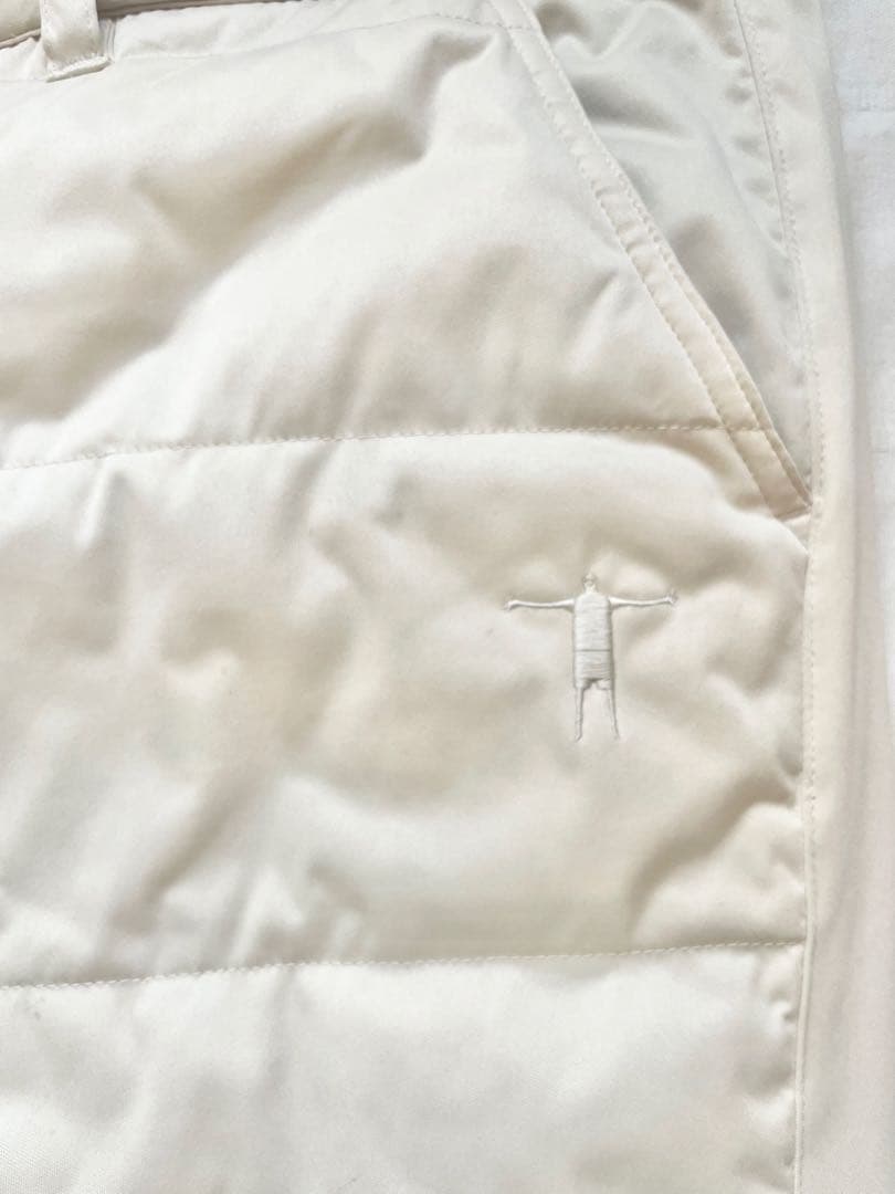 本日10%引【美品】T-MACティーマック　ダウンパンツ　オフホワイト　ベージュ
