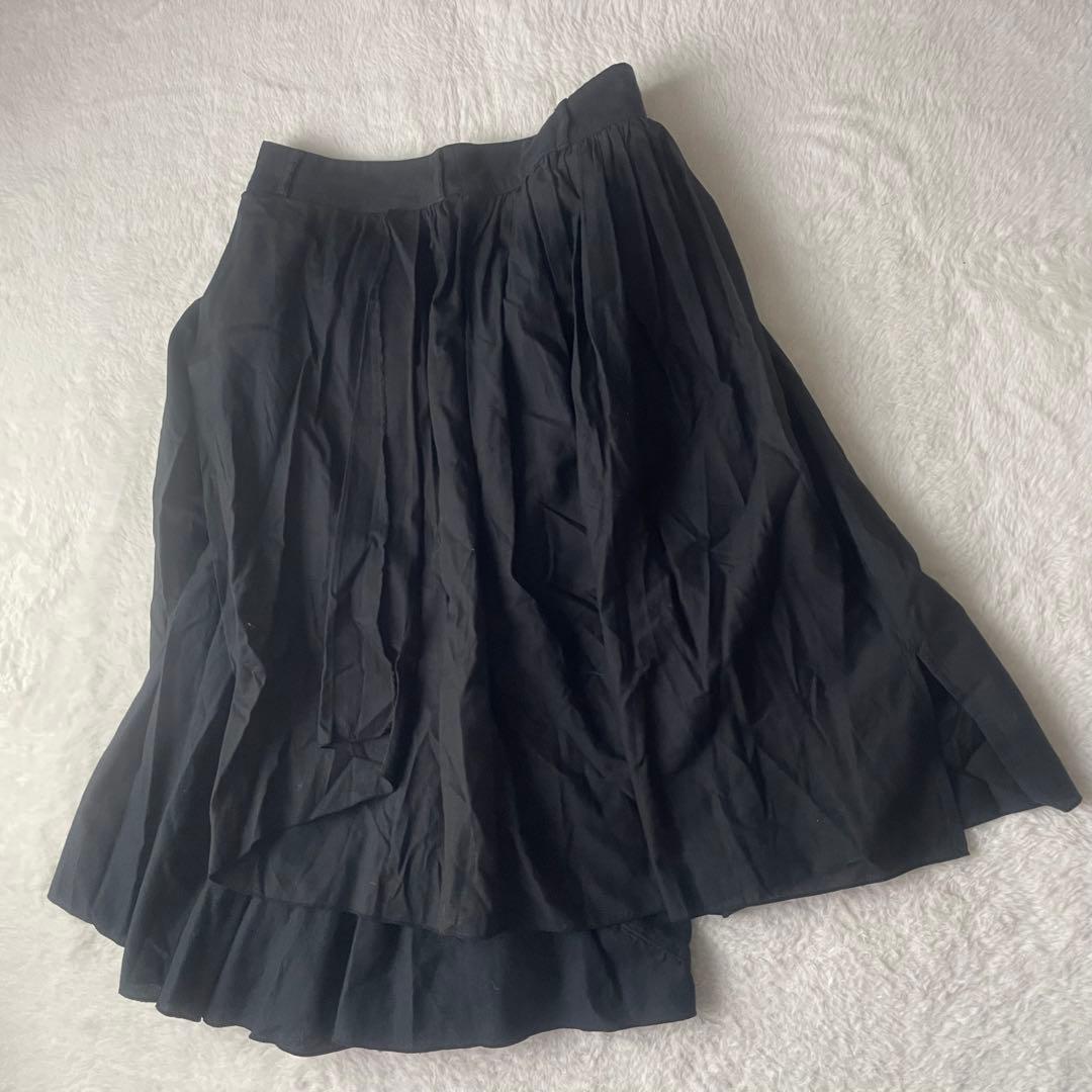 希少】キャピタル ティアード プリーツ アシンメトリー リネン混