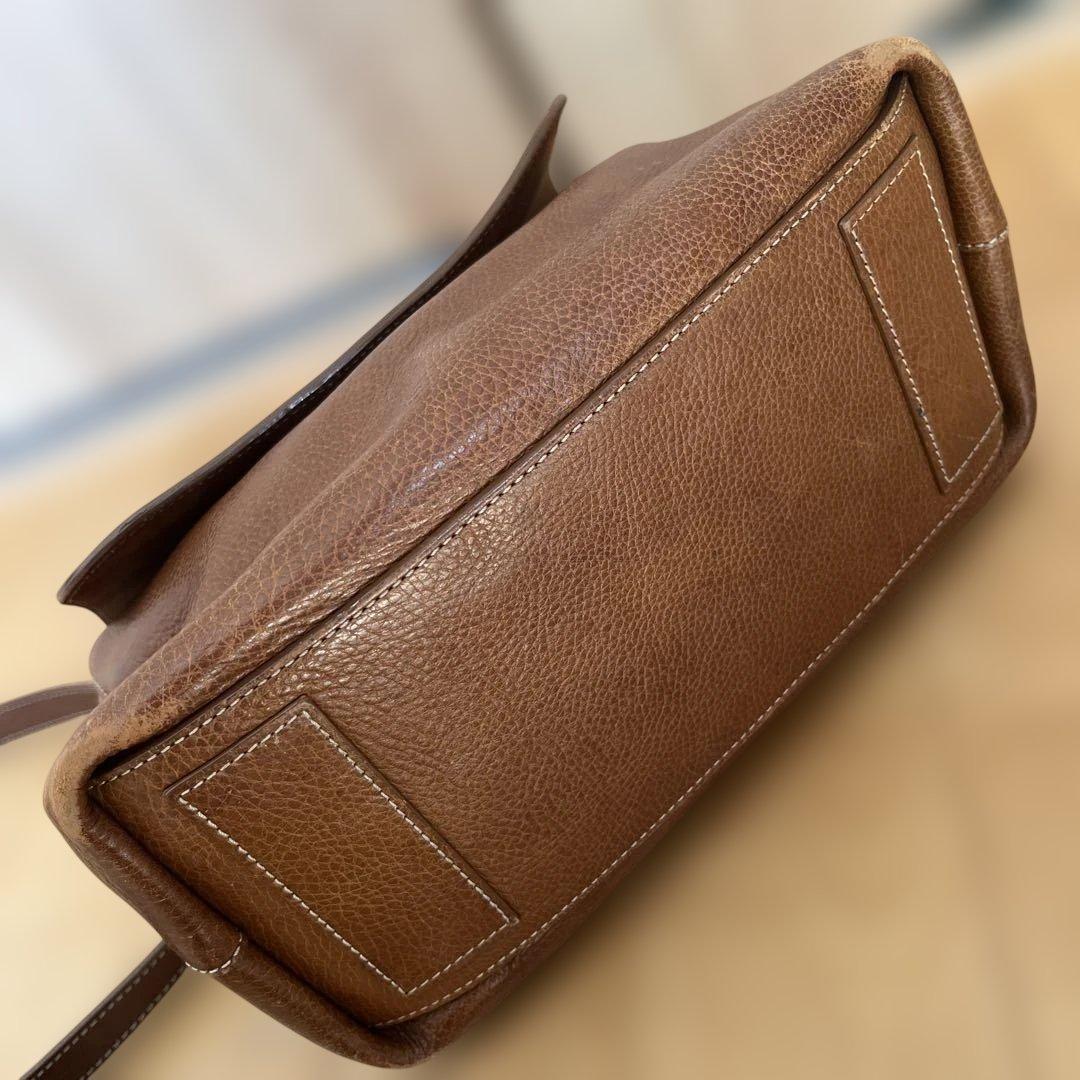 マルベリーmulberryブラウンレザーショルダーバッグドロシー