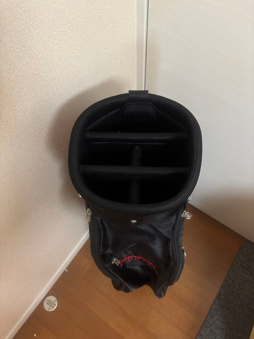 美品　BRIDGESTONE GOLF キャディバッグ ブラック/レッド