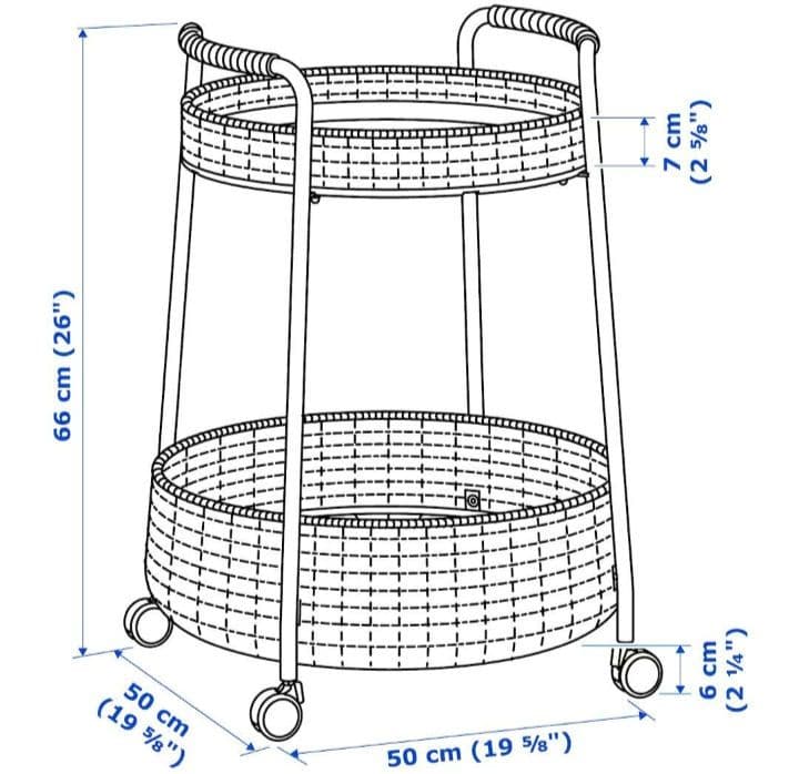 IKEAイケア　ルッバン　ワゴンテーブル