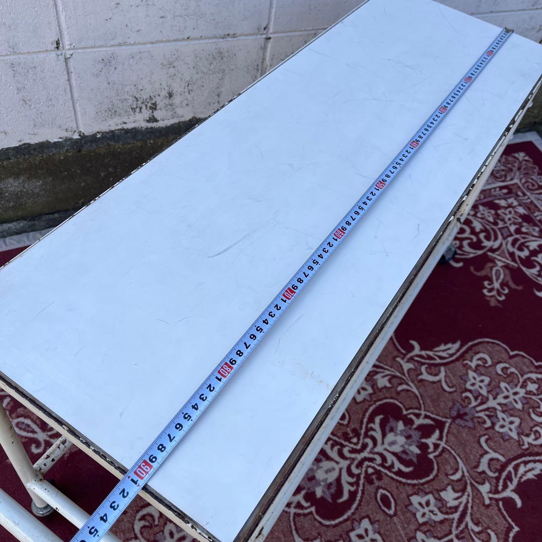 古道具ビンテージ◾️鉄アイアン シャビーな風合い キャスター付き 作業台 テーブル