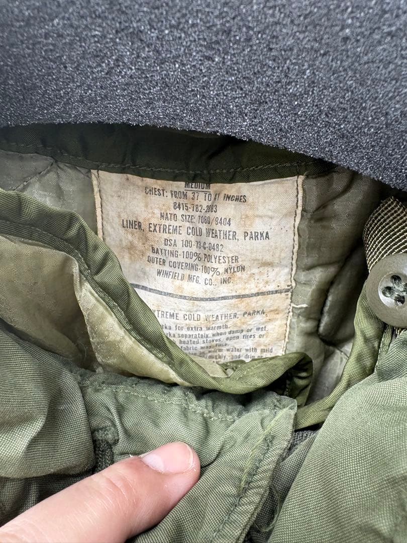 F*長様 ライナー付き　米軍実物　m65 フィッシュテールパーM