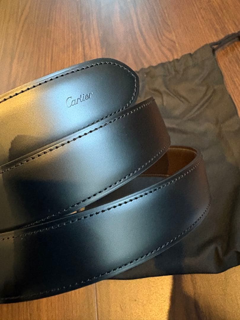 【新品　未使用】Cartier レザーベルト ブラック