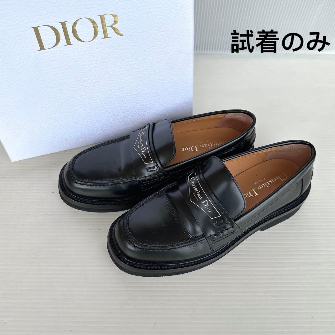 DIOR ディオール　BOY ローファー　革靴　ロゴ入り　スリッポン　モカシン