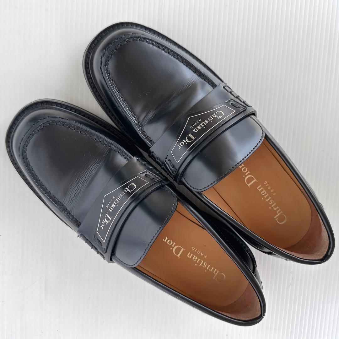 DIOR ディオール　BOY ローファー　革靴　ロゴ入り　スリッポン　モカシン