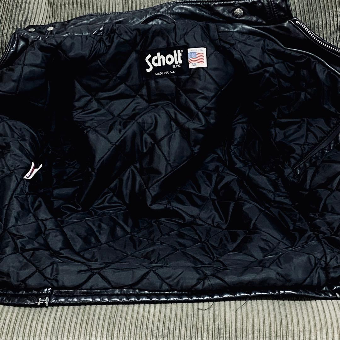 Schott シングル ライダース 38