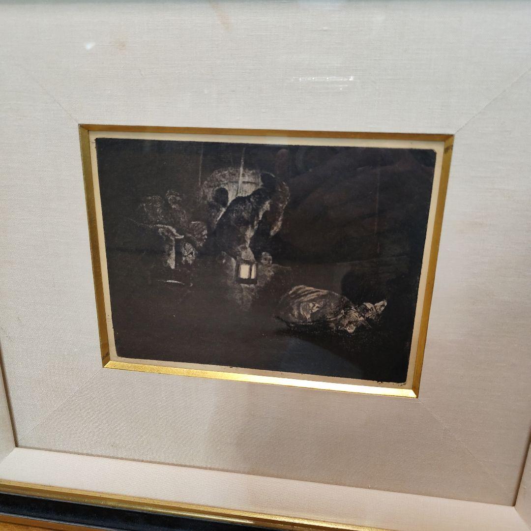 レンブラント 羊飼いの崇敬 フランス アンドレセネラー社製 銅版画?リトグラフ?