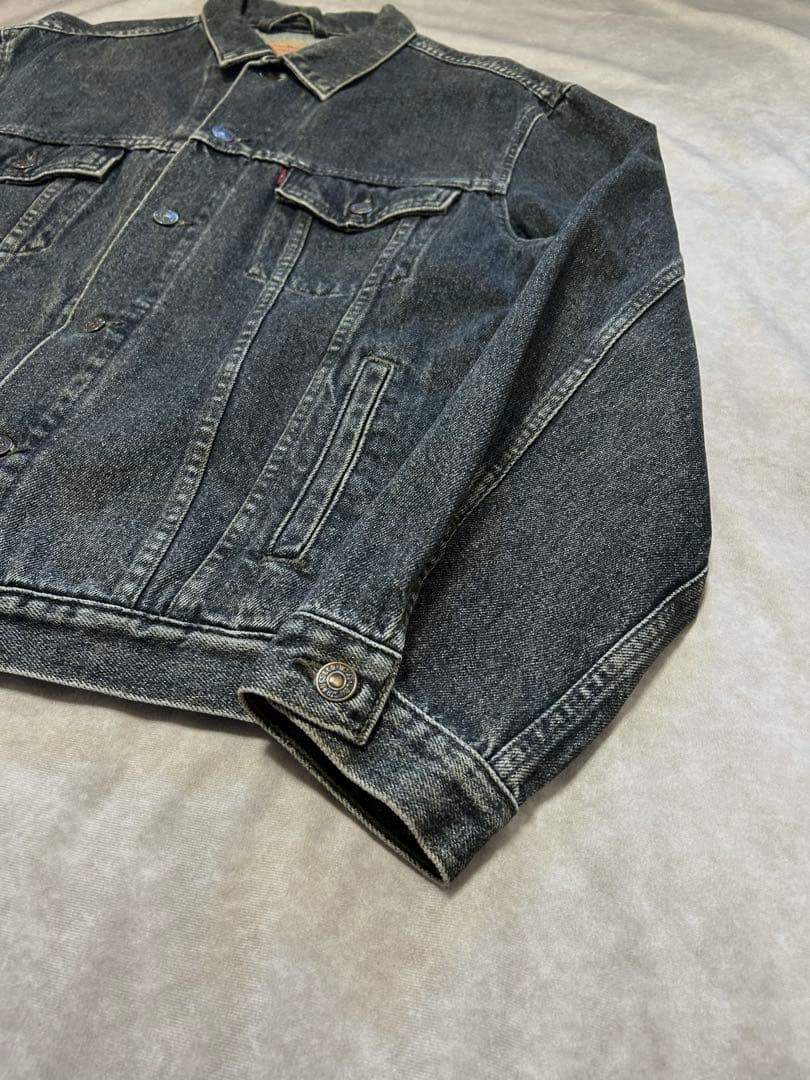 90s Euro Levi's 70503先染め ブラック　デニムジャケット