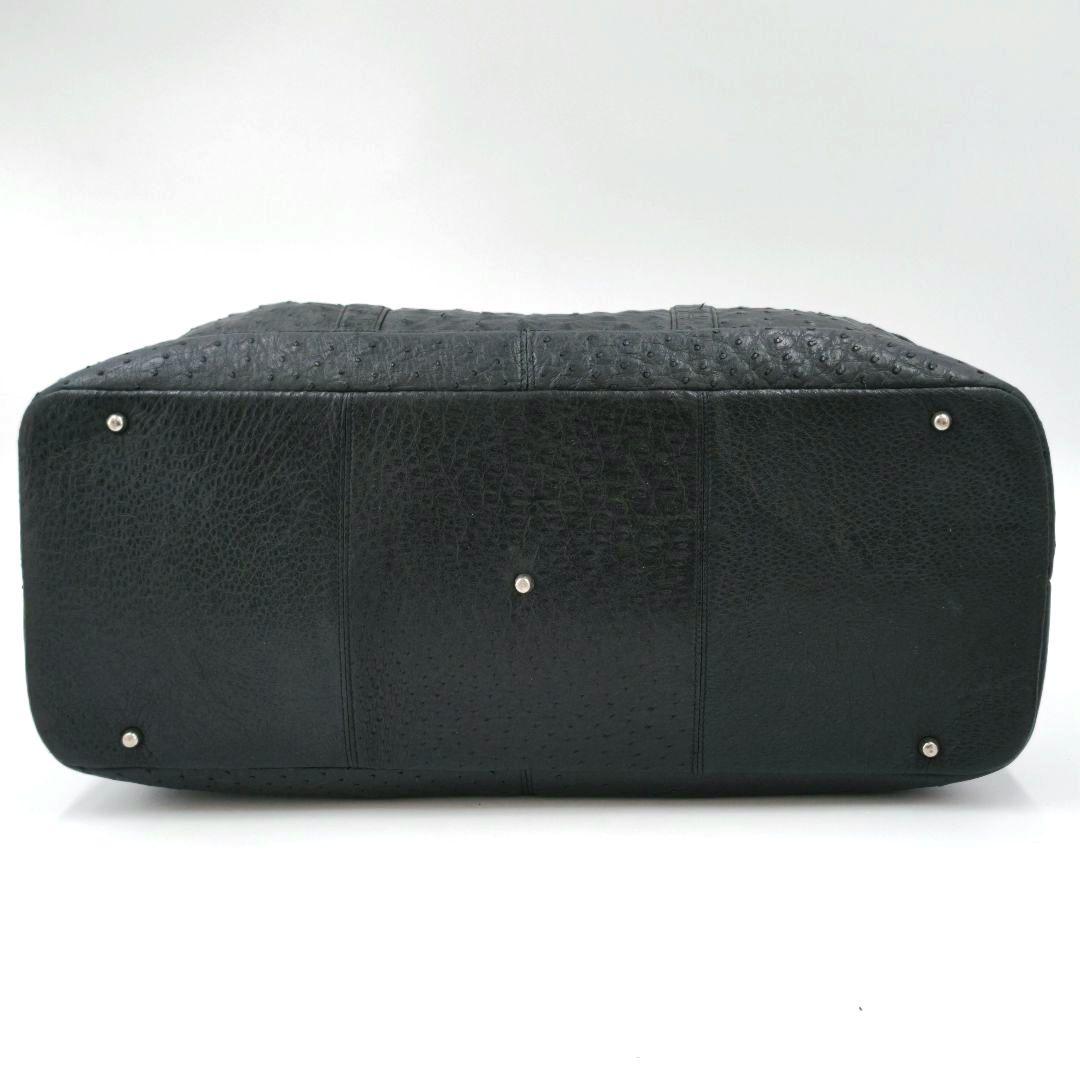 美品 高級◎】オーストリッチ ボストンバッグ 2way 斜め掛け 大容量