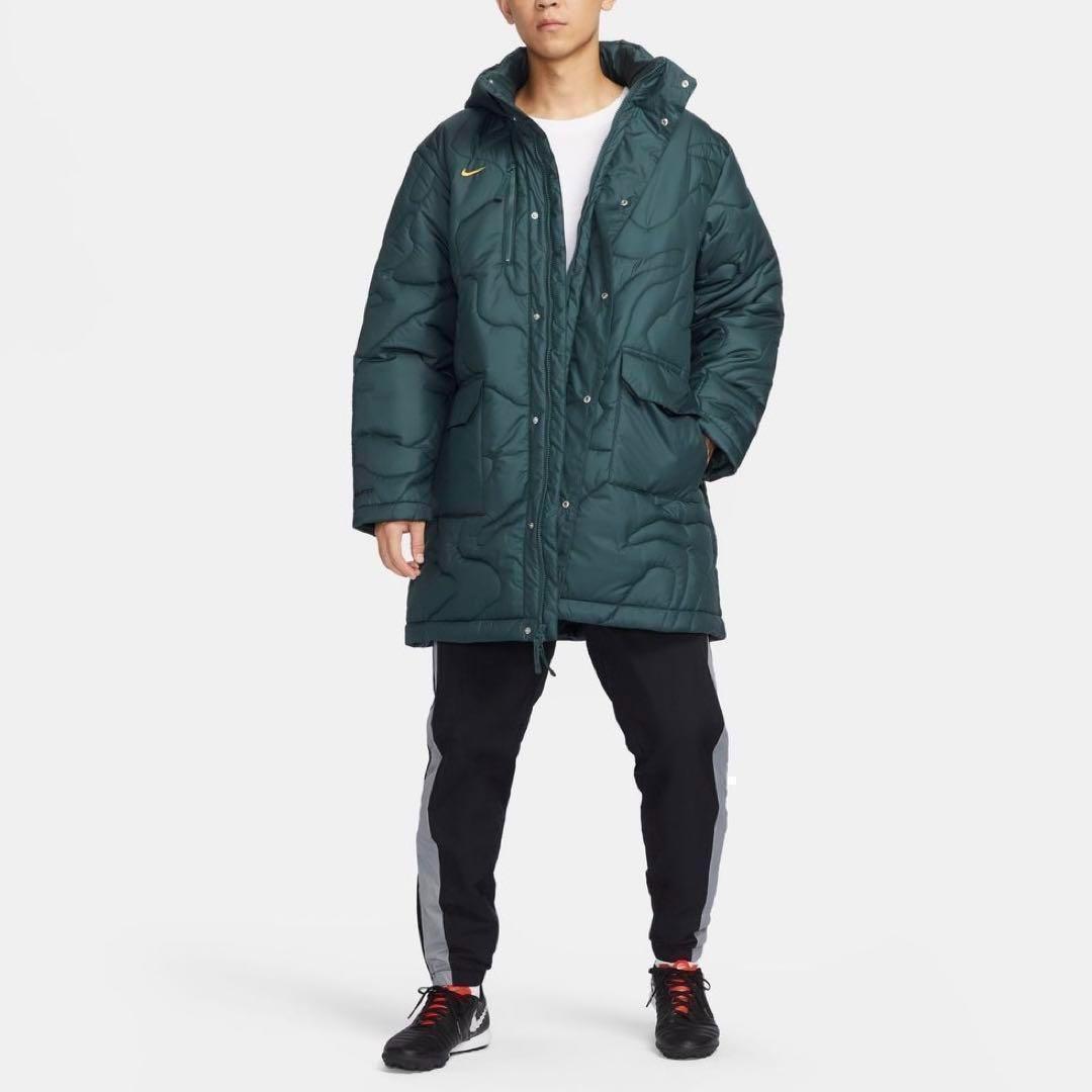 ナイキ Therma-FIT レペル サイドライン ジャケット グリーン M