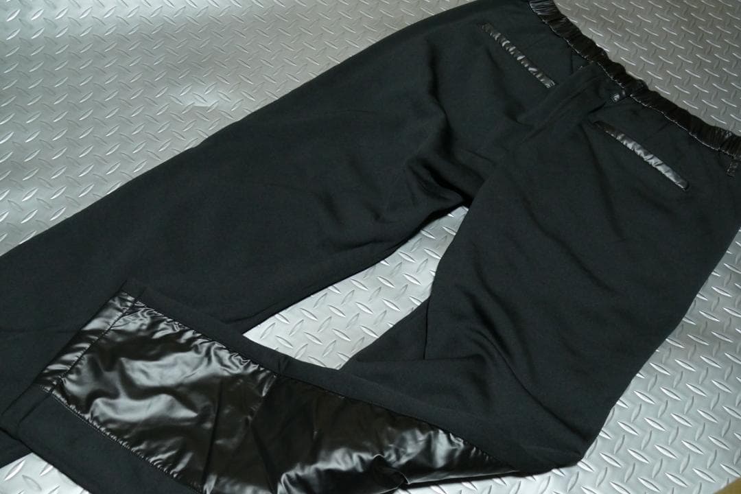 ★秋冬★ダンスウィズドラゴン★異素材切替合成皮革裏起毛パンツ★4/BK