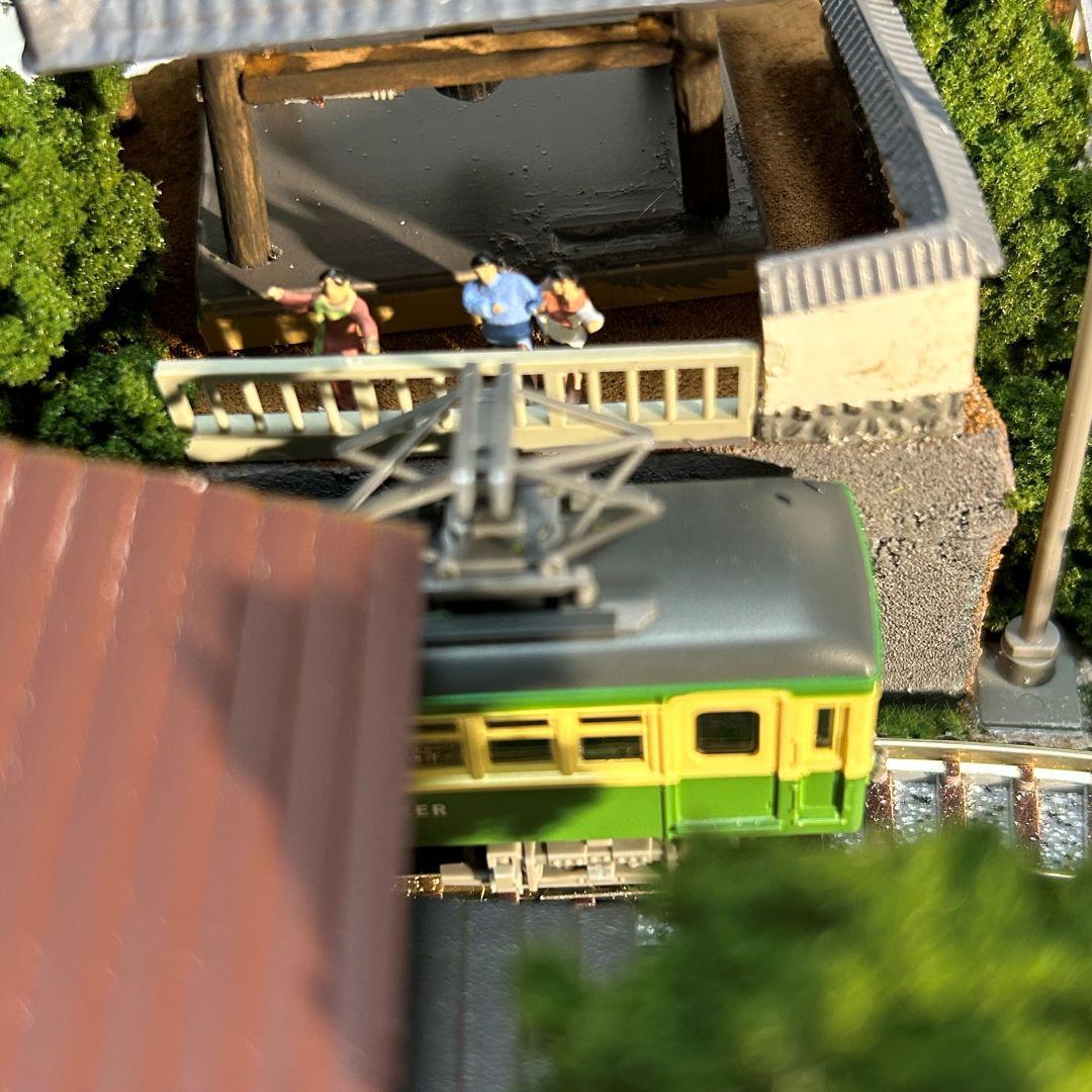 江ノ電 江の島腰越 満福寺と踏み切り 鉄道ジオラマ Nゲージ 展示台