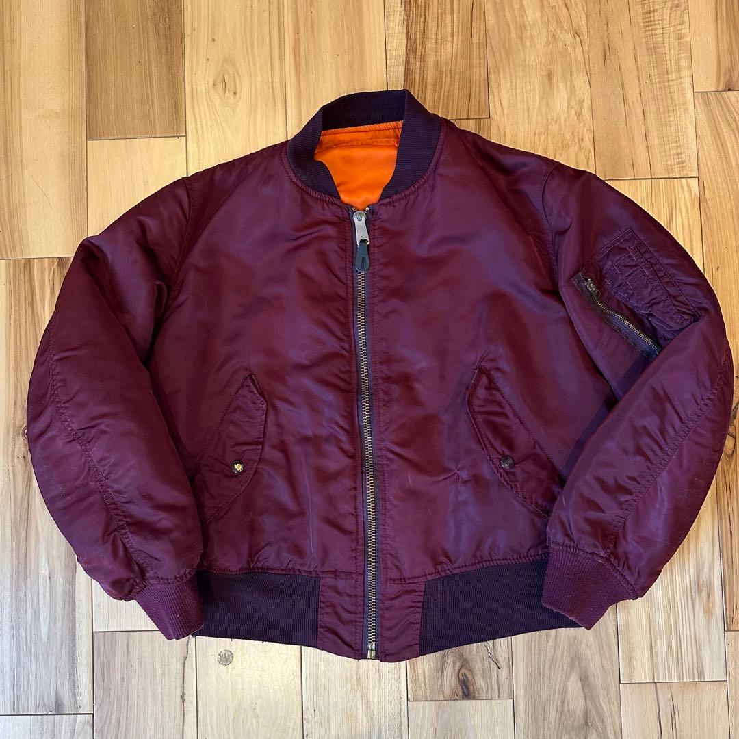 希少カラー☆ 90s USA製 ALPHA MA-1 ボルドー M - メルカリ