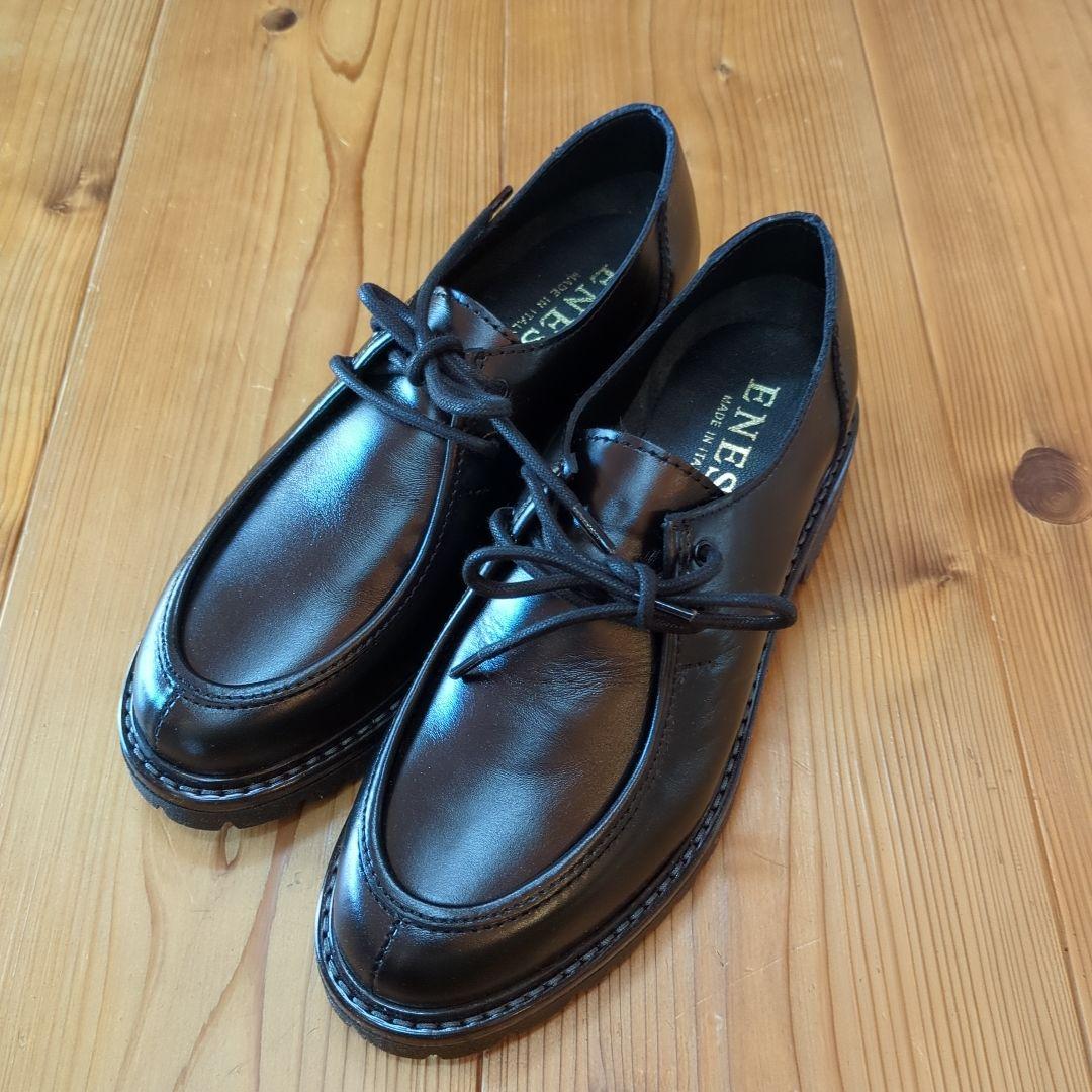 【新品】ENESS エネス チロリアンシューズ ブラック 37