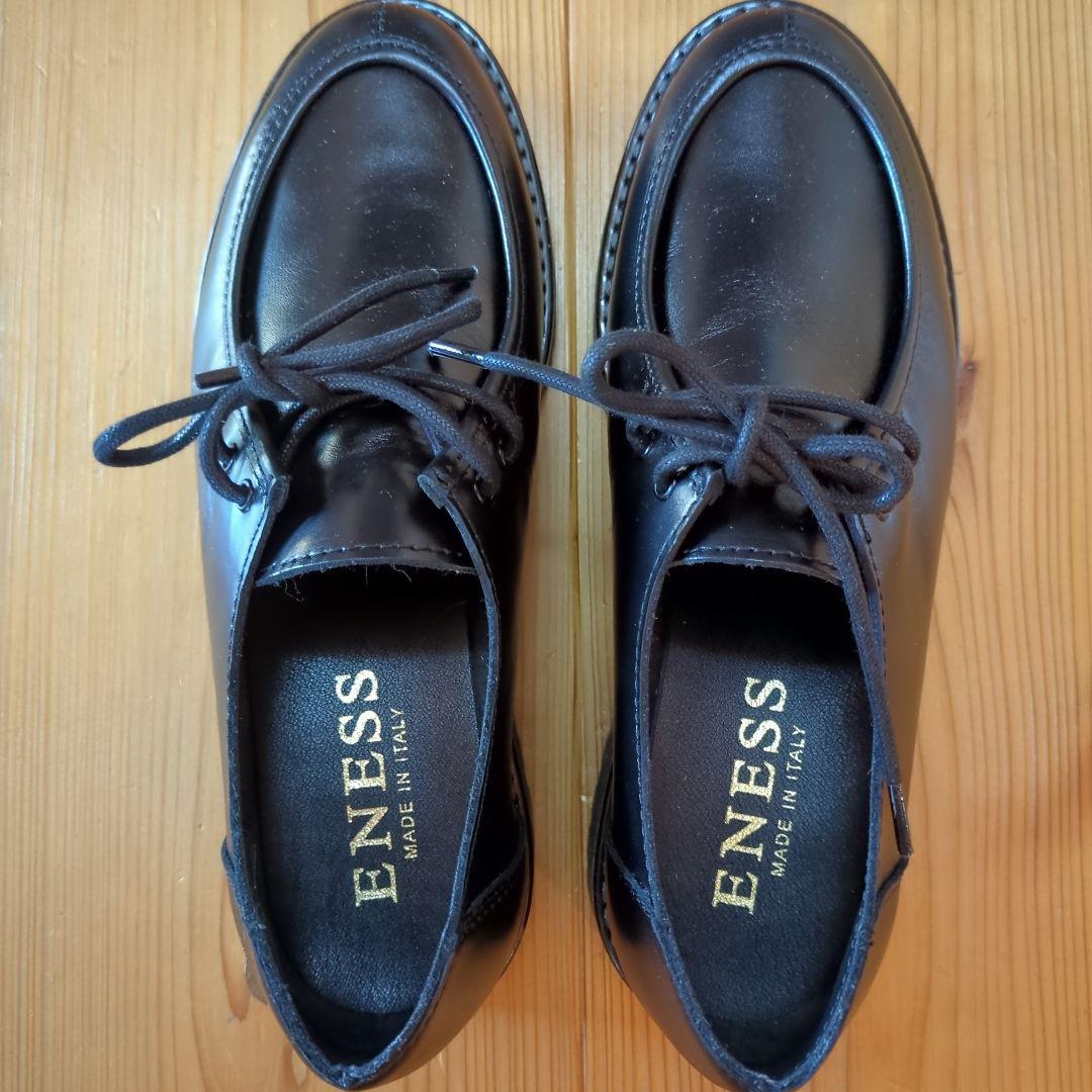 【新品】ENESS エネス チロリアンシューズ ブラック 37