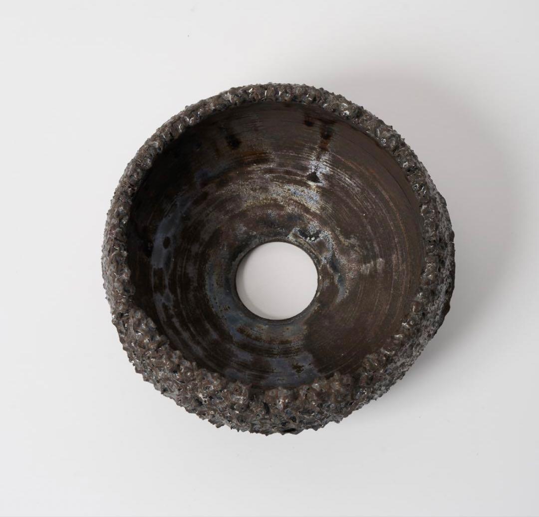 希少 RAW LIFE FACTORY RLF 鬼嫁 (大) 窯変 真黑 植物鉢