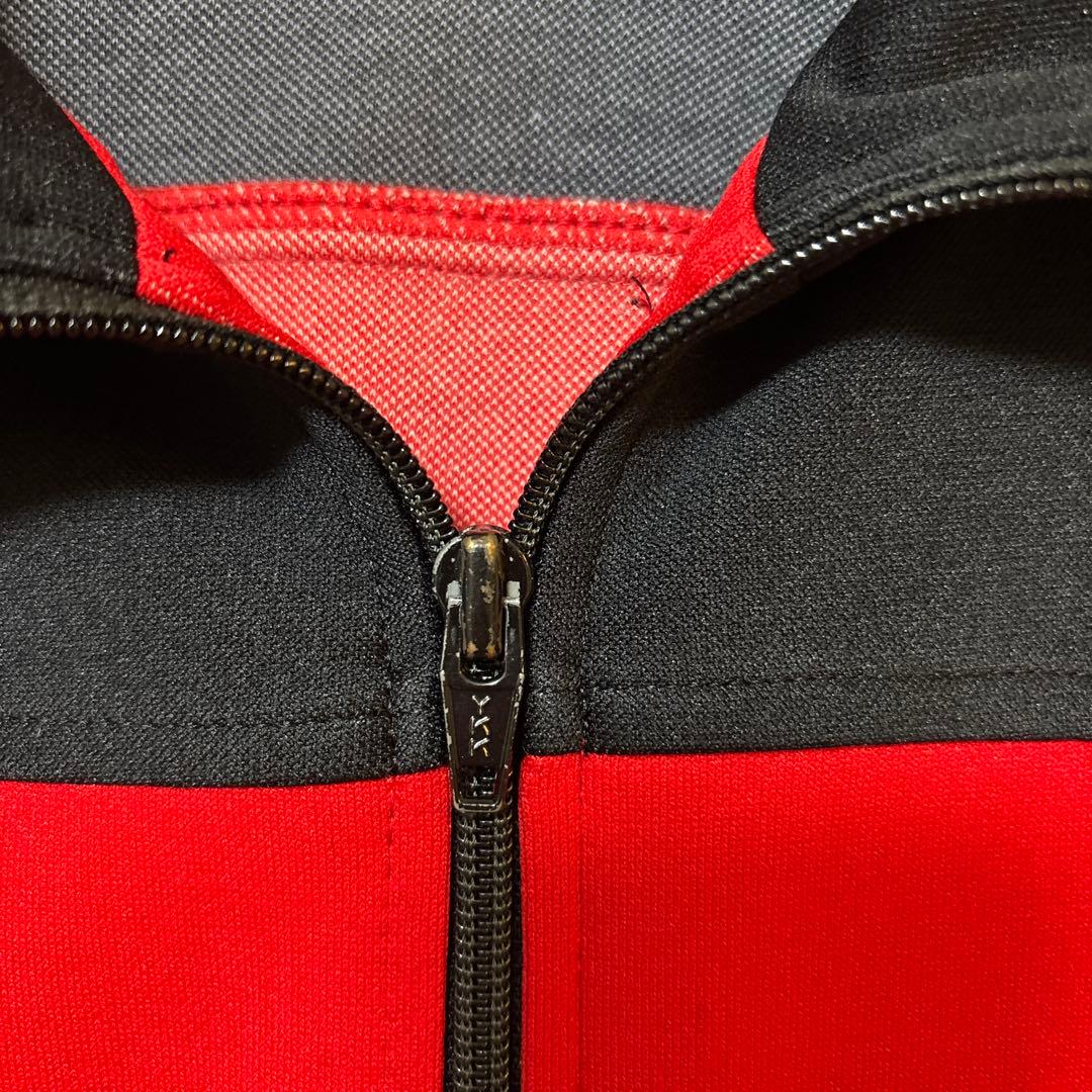 adidas ジッパージャージ 赤黒 サイズ4