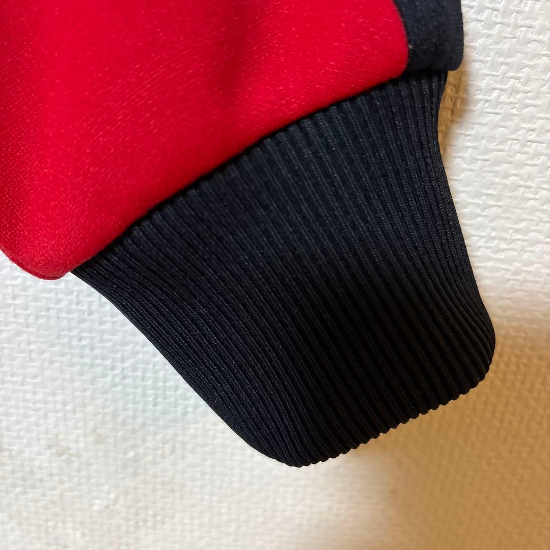 adidas ジッパージャージ 赤黒 サイズ4
