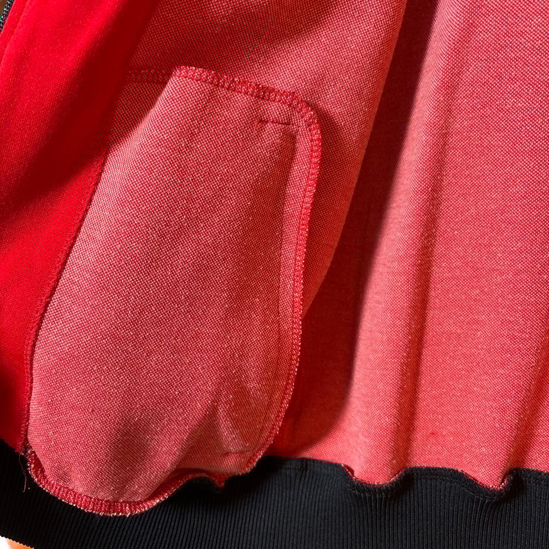 adidas ジッパージャージ 赤黒 サイズ4