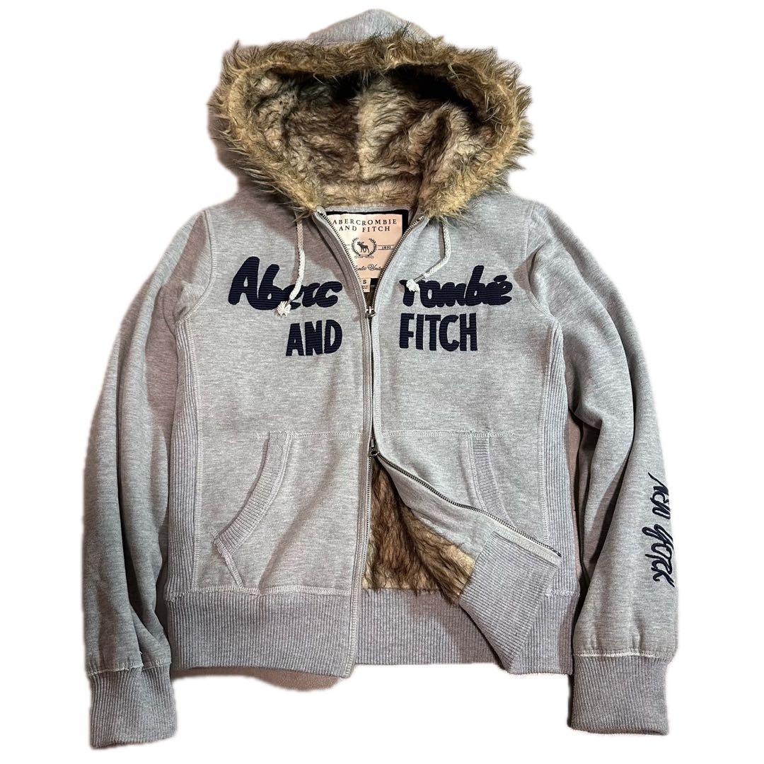 美品 00s Abercrombie&Fitch アバクロ ファー パーカー - メルカリ