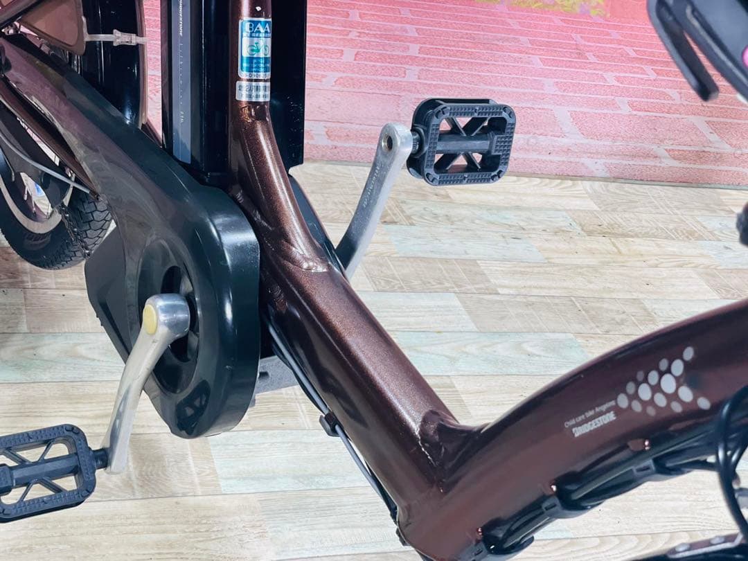 K2154 電動自転車ブリヂストン子供乗せ 20インチ 8.9Ah ブラウン