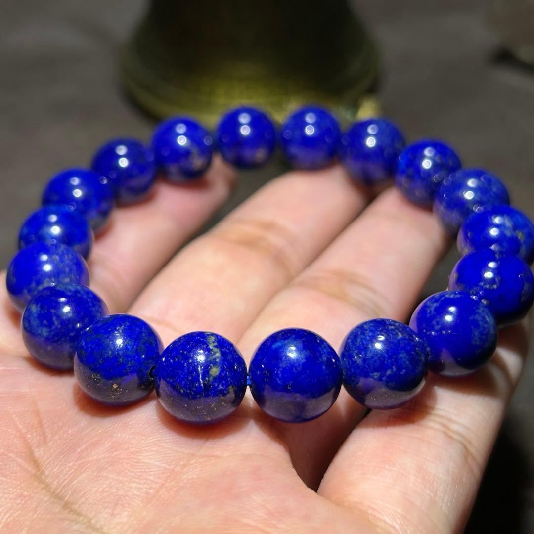 ⭐️最高級！ロイヤルブルー　ラピスラズリ　ブレス　来福良縁秘宝④！瑠璃光！