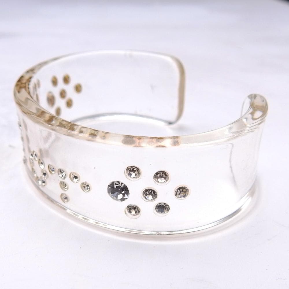 Christian Dior ラインストーン バングル ロゴ プラスチック