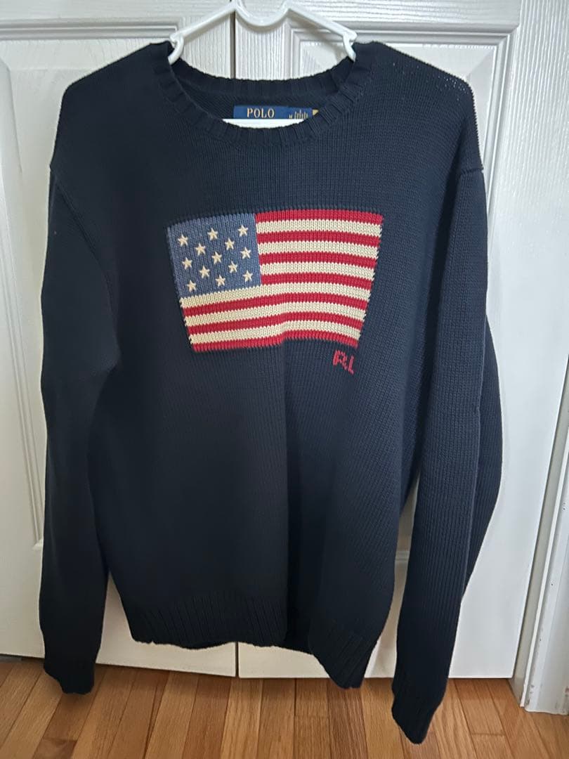 Polo Ralph Lauren アメリカ国旗セーター M ネイビー