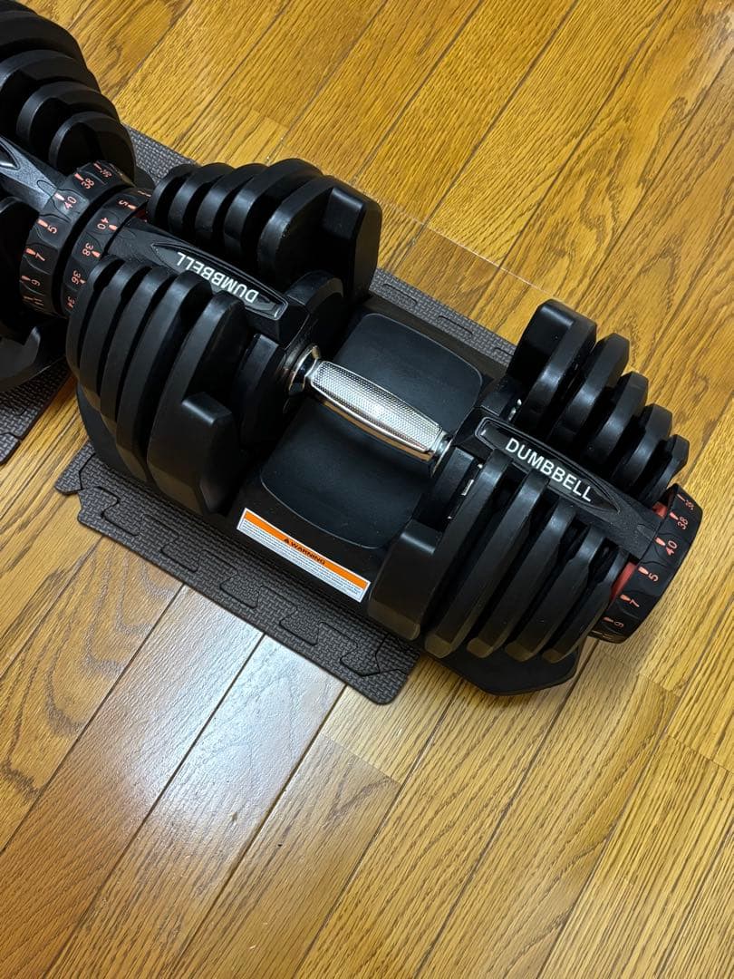 可変式ダンベル DUMBBELL ダイヤル式 5〜40kg 17段階 片側①