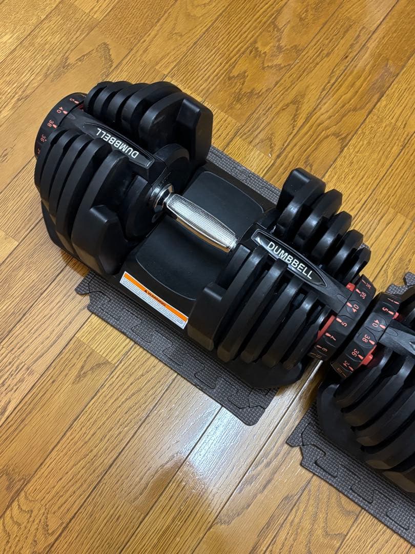 可変式ダンベル DUMBBELL ダイヤル式 5〜40kg 17段階 片側①