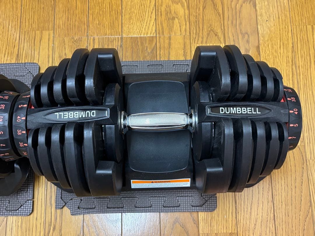 可変式ダンベル DUMBBELL ダイヤル式 5〜40kg 17段階 片側①