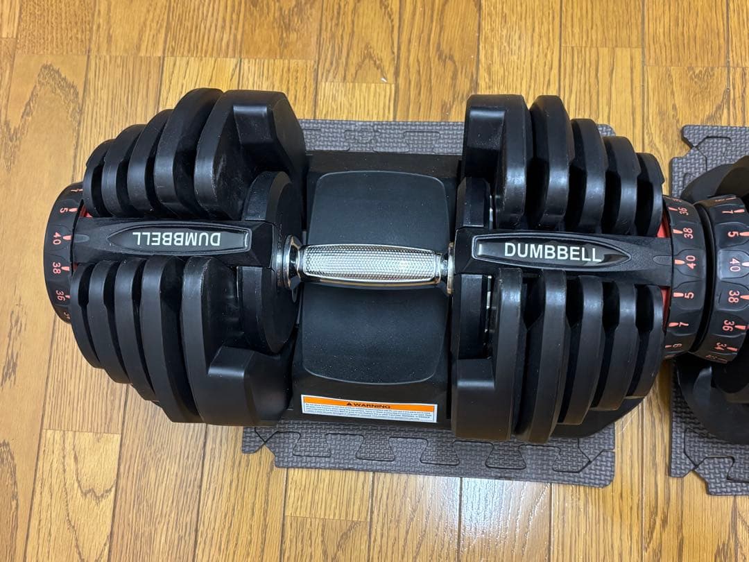 可変式ダンベル DUMBBELL ダイヤル式 5〜40kg 17段階 片側①
