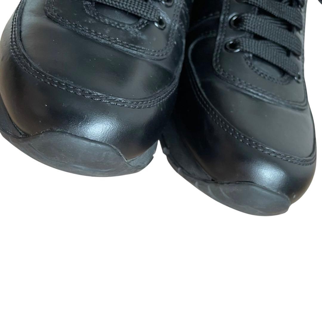 未使用級✨　PRADA SPORT スニーカー　レザー　黒　22.5相当