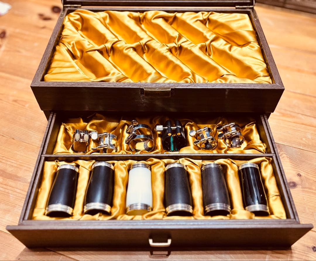 【新品】クラリネットマウスピース&リガチャー&バレル収納ボックスケース（保管用）